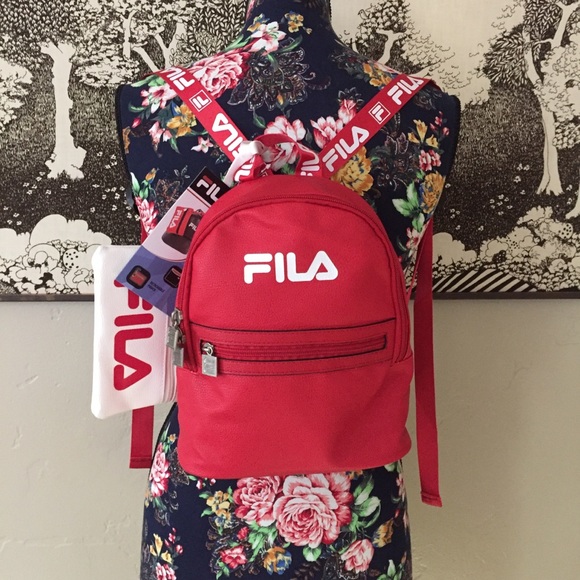 Fila Handbags - NWT FILA Logo Red Mini Backpack